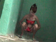 Skinny bikini girls busted by a horny pee voyeur voyeur video #1