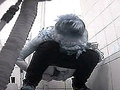 Spy cam planted in ladies' room brings its fruits voyeur video #2