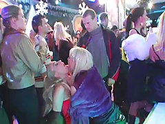 Winter themed club party becomes full on orgy pary when babes get drunk and start getting naked and sucking cock. voyeur video #3
