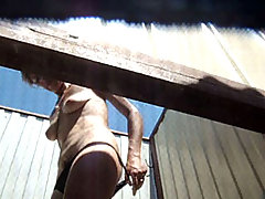 Older hottie naked in changing booth at the beach voyeur video #2