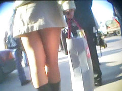 Fascinating girl in sexy panties caught on hidden camera. See more upskirt pics voyeur video #3