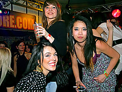 Hot chicks at a party club giving handjobs and fucking guys voyeur video #1