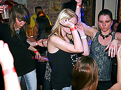 Hot chicks at a party club giving handjobs and fucking guys voyeur video #2