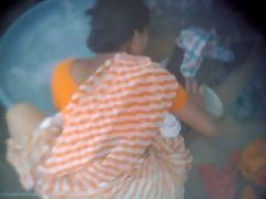 Sexy aunty cought when she working voyeur video #2