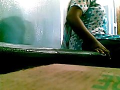 Aunty getting ready for sex voyeur video #1