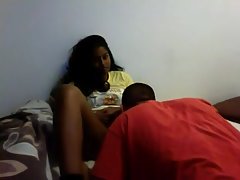 Man licking sexy pussy of his girlfriend voyeur video #1