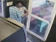 Couple having a fun in telephone buth voyeur video #2