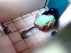 Desi Indian girl in toilet voyeur video #1