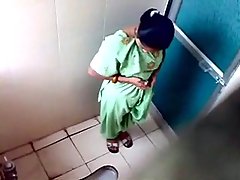 Desi Indian girl in toilet voyeur video #3