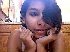 Cute girl showing her pussy on cam voyeur video #1