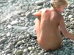 Lovely infantile babes taking off all their clothes for a good regular tan voyeur video #4