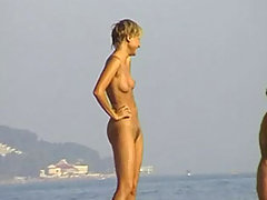 The beach candid video. Sexy nude girls voyeur video #4